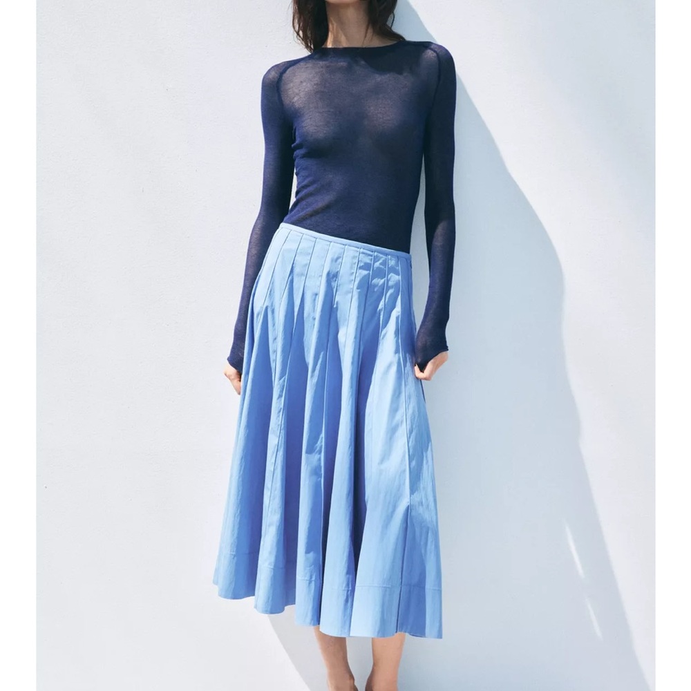 Zara Blue Midi Skirt